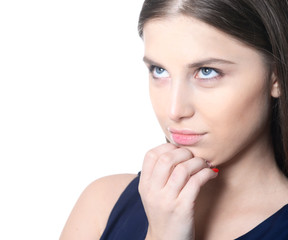 Fototapeta premium Portrait of a beautiful young girl 