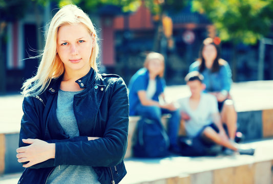 Teenage girl outcast