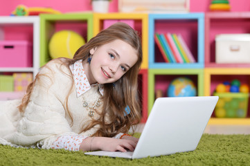 Girl with laptop 
