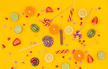 The colorful candies background