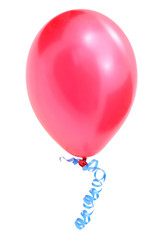 Red balloon with blue string