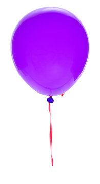 Purple Balloon With Red String