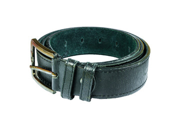 Black belt on white background