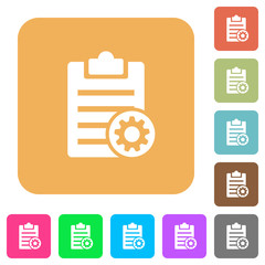 Note settings rounded square flat icons