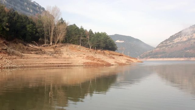 Video landscape of Sau Lake in Barcelona.