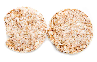 whole grain bread on a white background