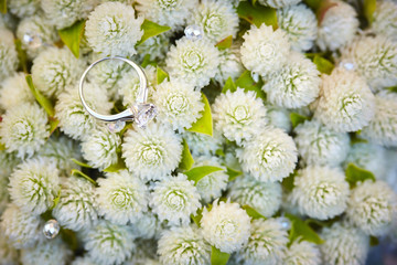 Flower bouquet with ring 