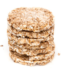 whole grain bread on a white background