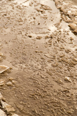 winter ice on the ground as a background