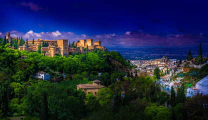 Fototapeta na wymiar Alhambra palace, Granada, Andalusia, Spain.