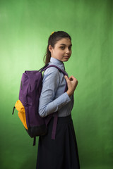  schoolgirl with backpack