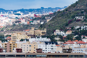 Architectural buildings on Canary Island Tenerife Spain