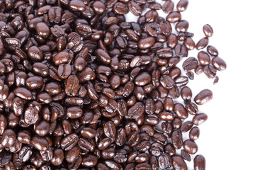 Coffee beans isoalted on white