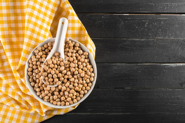 soybean on wooden table