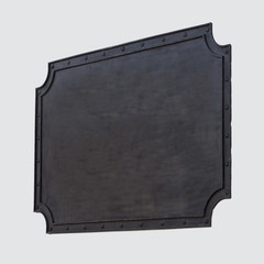 Fototapeta premium square black signboard on a building with classical architecture