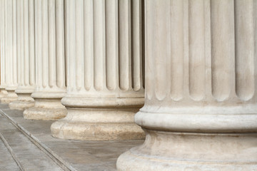 Classical columns close up architecture - obrazy, fototapety, plakaty