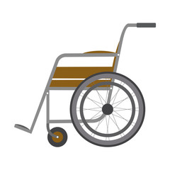 Fototapeta na wymiar Wheelchair isolated on white background. Vector icon