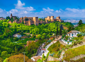 Alhambra palace,  Granada, Andalusia, Spain.