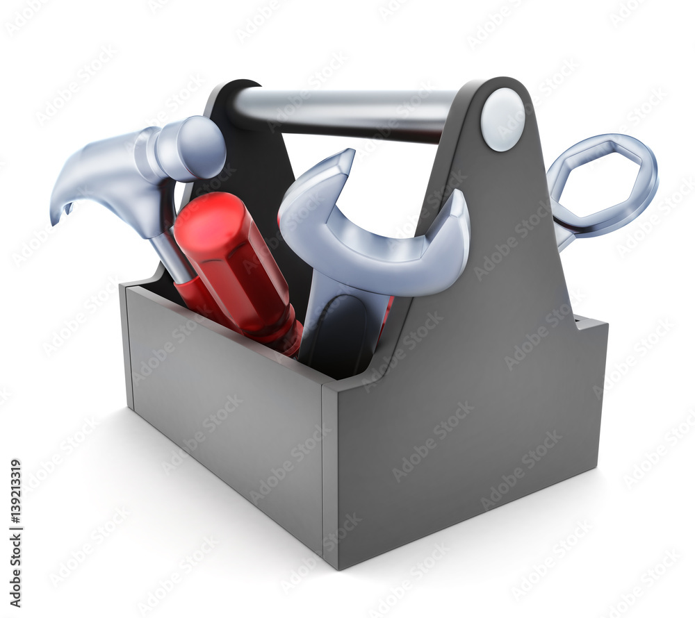 Wall mural toolbox symbol on white background