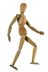 Mannequin en bois marchant