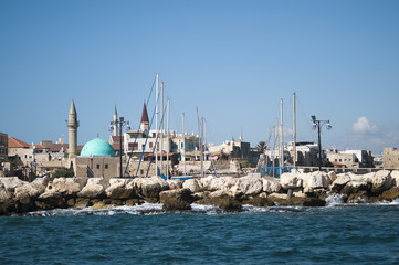 Obraz premium Acre, Israel is a city in the northern coastal plain region of the Northern District, Israel at the northern extremity of Haifa Bay.