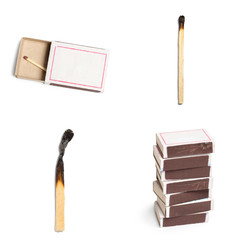  matches isolated on white background