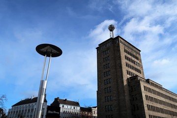 Vue sur la tour météorologique d'Aachen