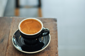 Rich full bodied Americano with beautiful crema in a cup