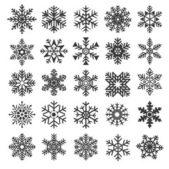 vector Collection of snowflakes