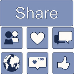 Black icon set Vector illustration 