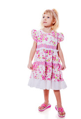 standing little girl