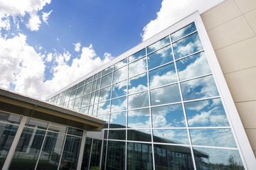 Modern Hospital Building With Glass Windows