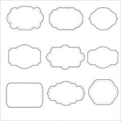 Set of decorative vintage frames