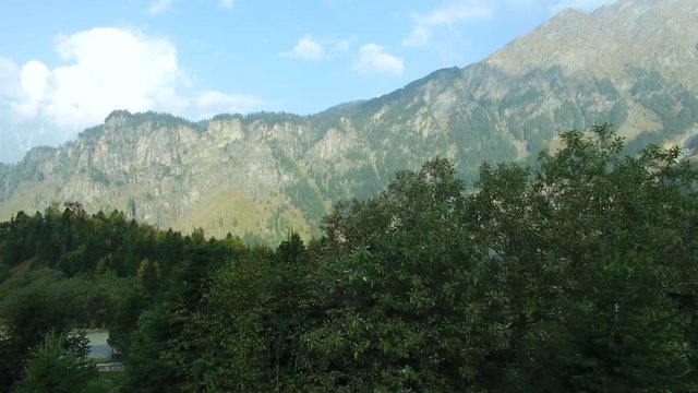 Kullu valley in a sunny day. Manali, Himachal Pradesh, India.