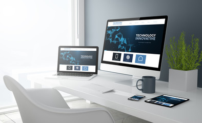 grey studio devices with innovative website