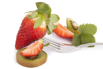 strawberry and kiwi