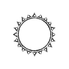 monochrome blurred contour with sun close up vector illustration