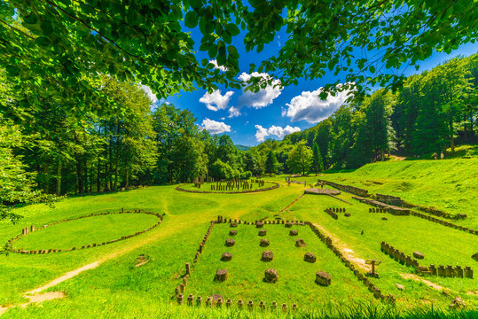 Sarmizegetusa Regia, Dacian ruins Fortress in Sarmisegetusa, Orastie Mountains, Romania