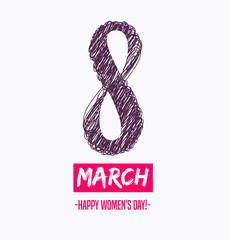 Women's Day greeting card template