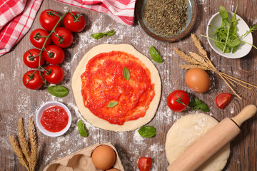 preparation pizza