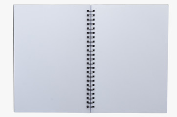 Wirebound Notebook Isolated On White Background.