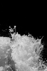 Water Splash on Black Background