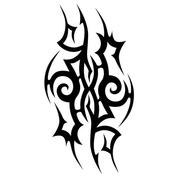 Tribal designs. Tribal tattoos. Art tribal tattoo. Vector sketch of a tattoo.