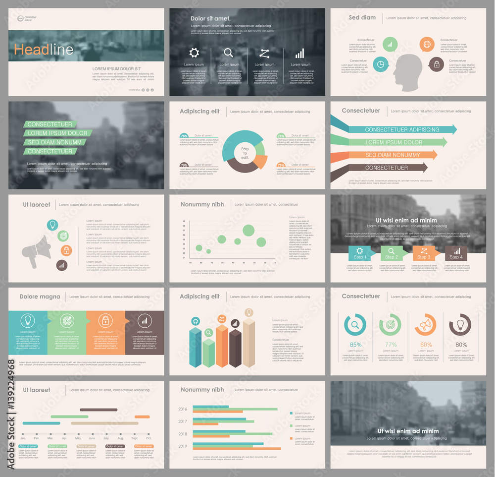 Canvas Prints elements for infographics and presentation templates.