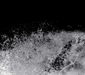 Water Splash on Black Background
