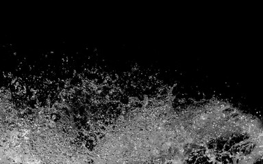 Water Splash on Black Background