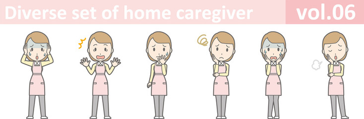 Diverse set of home caregiver, EPS10 vol.06