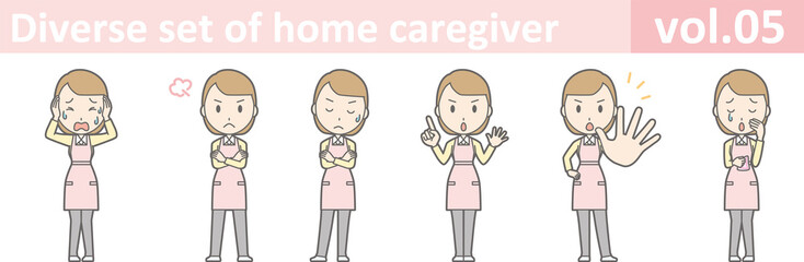 Diverse set of home caregiver, EPS10 vol.05