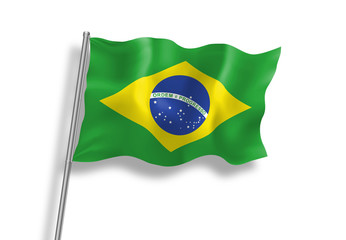 Drapeau du Brésil en qualité vectorielle 