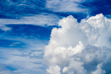 colorful dramatic sky with cloud at sunset